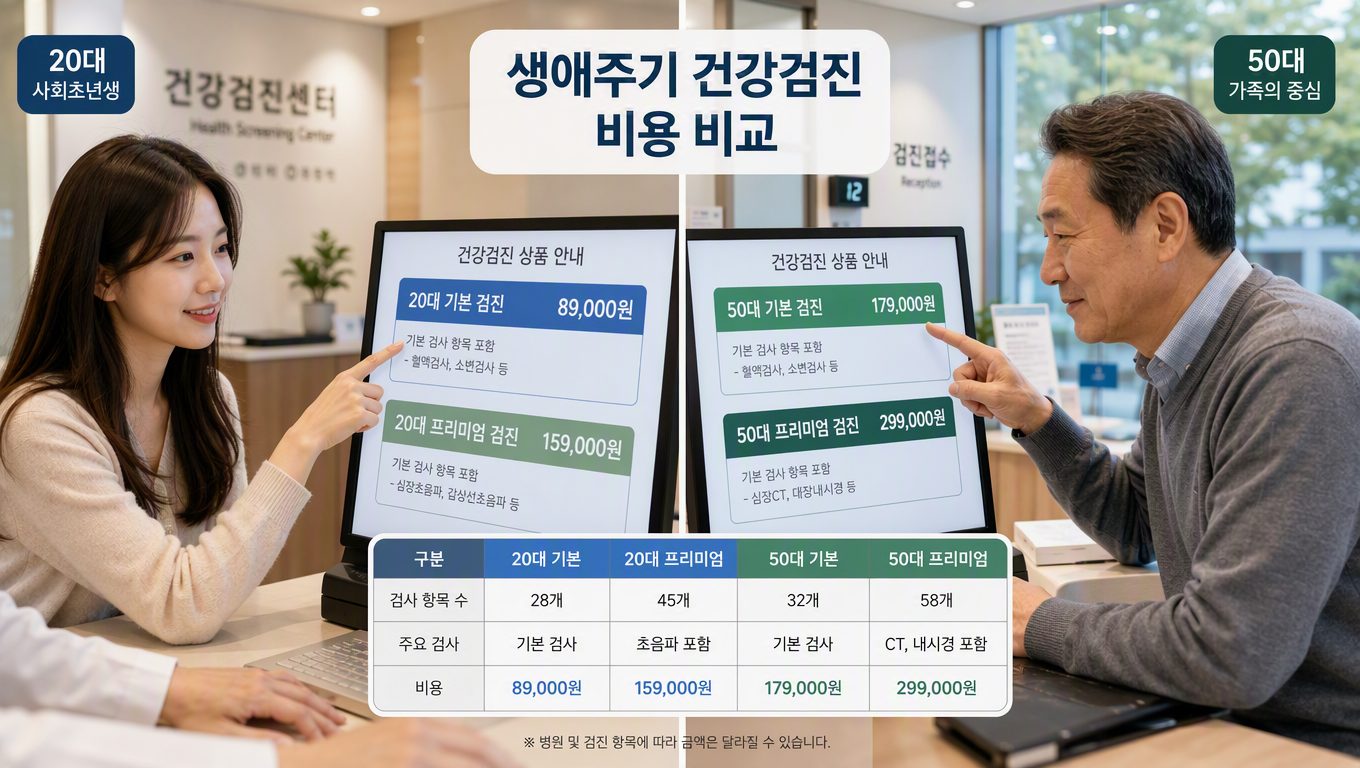 생애주기 건강검진 예약 방법과 비용 비교