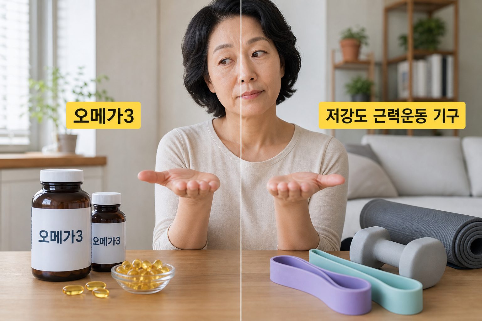 중장년층 건강에 좋은 영양제와 운동기구 비교 선택 기준