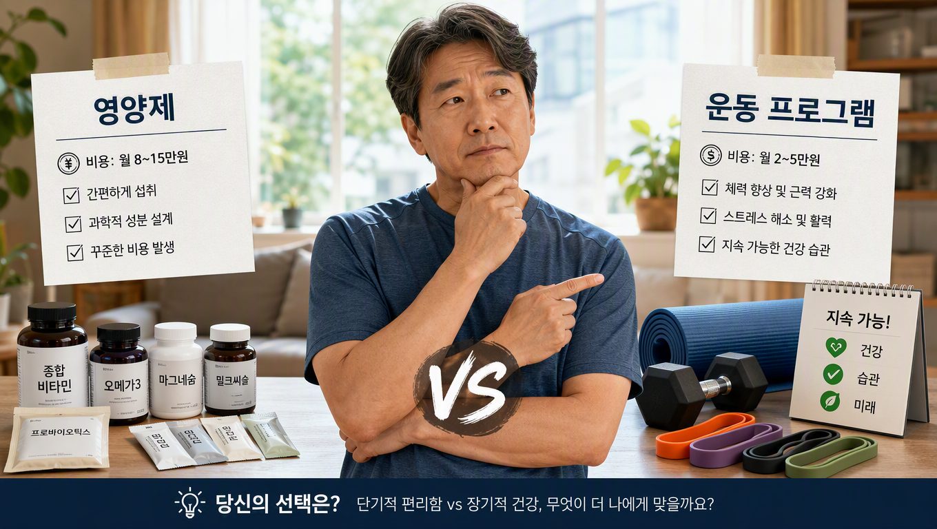 중장년층 건강 관리 영양제와 운동 프로그램 비교 선택 기준