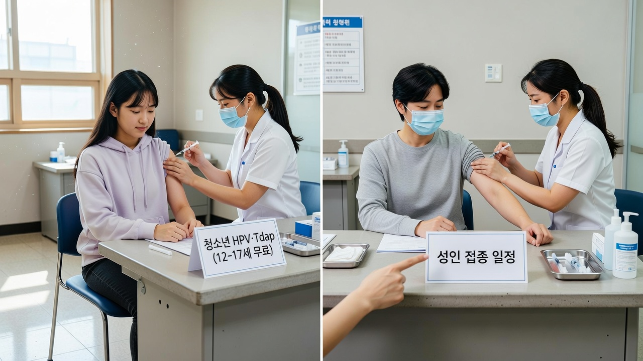 청소년 예방접종 종류, 성인과 어떤 차이가 있나요