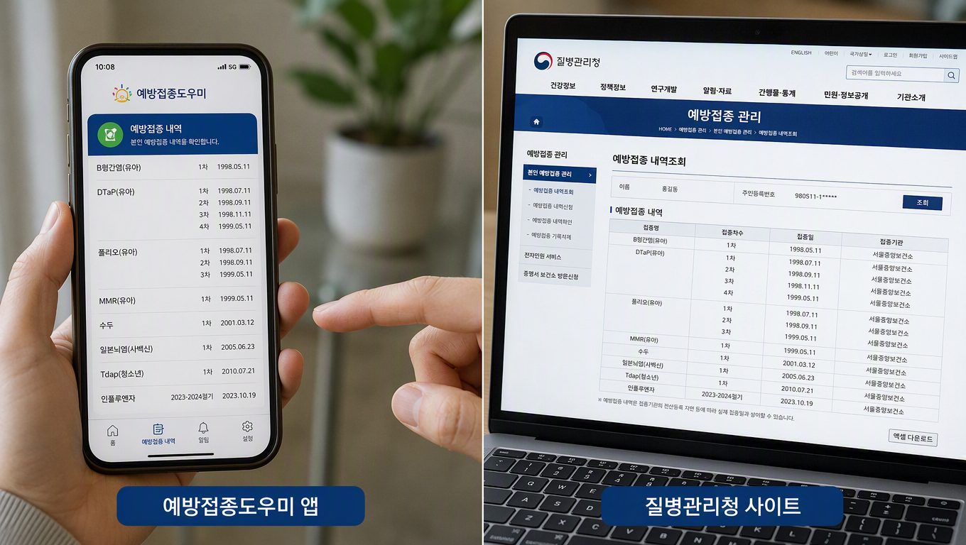청소년 예방접종 확인 앱과 사이트 비교 선택 기준