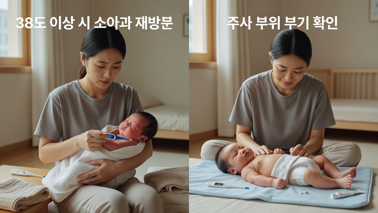신생아예방접종 후 열·부어오름 대처법과 병원 재방문 기준