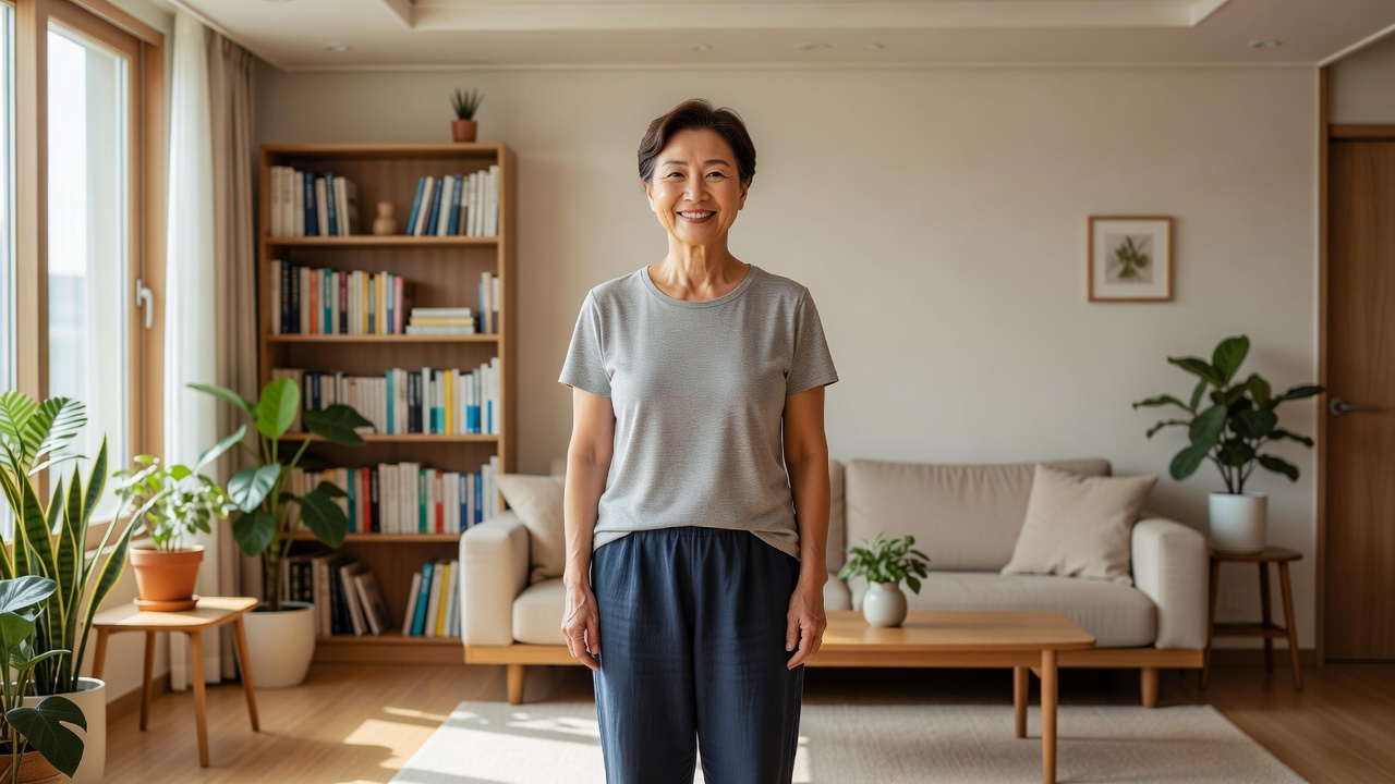 중년 다이어트 한약으로 건강하게 감량한 중년 여성의 일상 모습